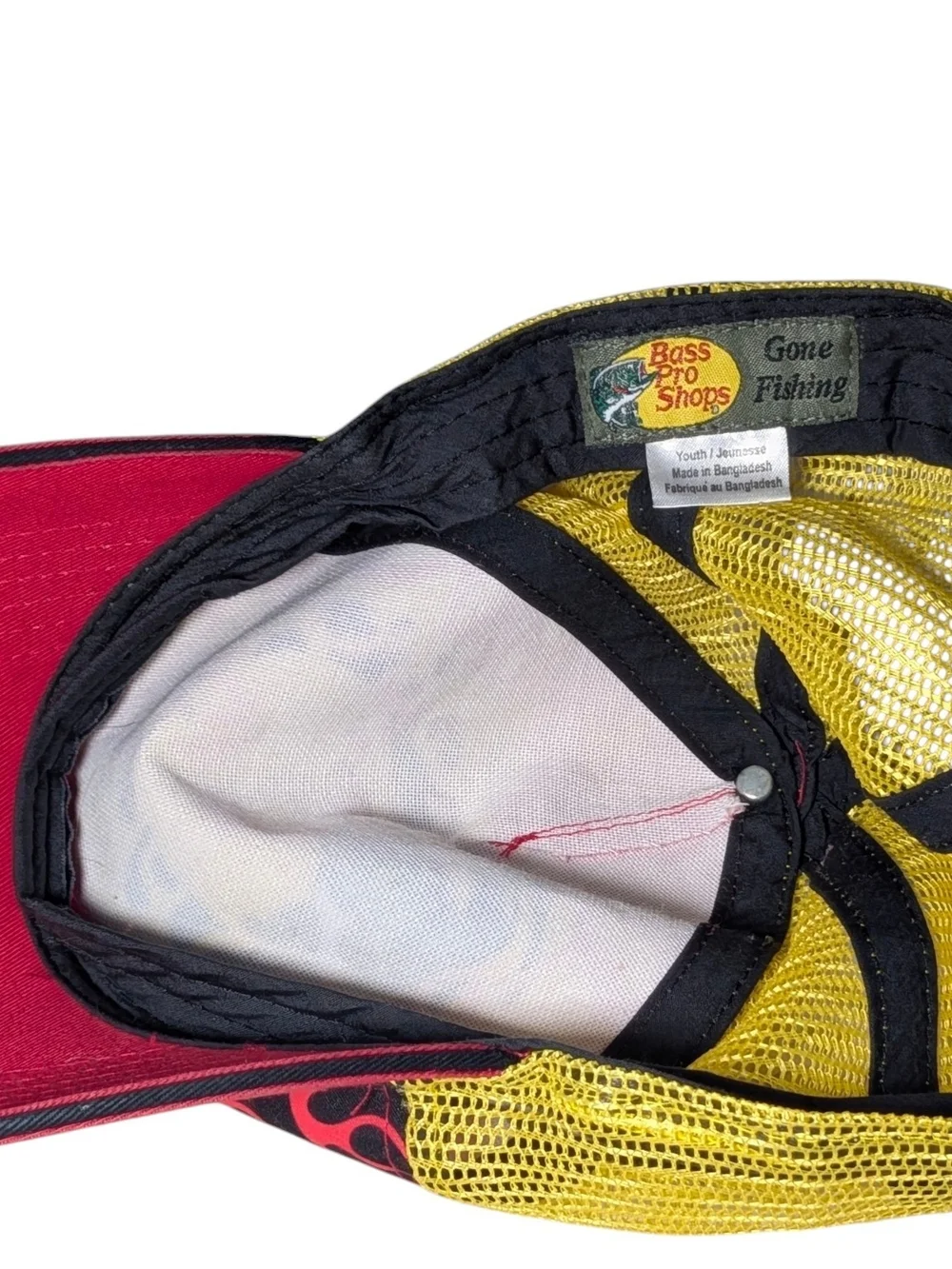 Bass Pro Shops Youth Red & Yellow Fishing Trucker Hat